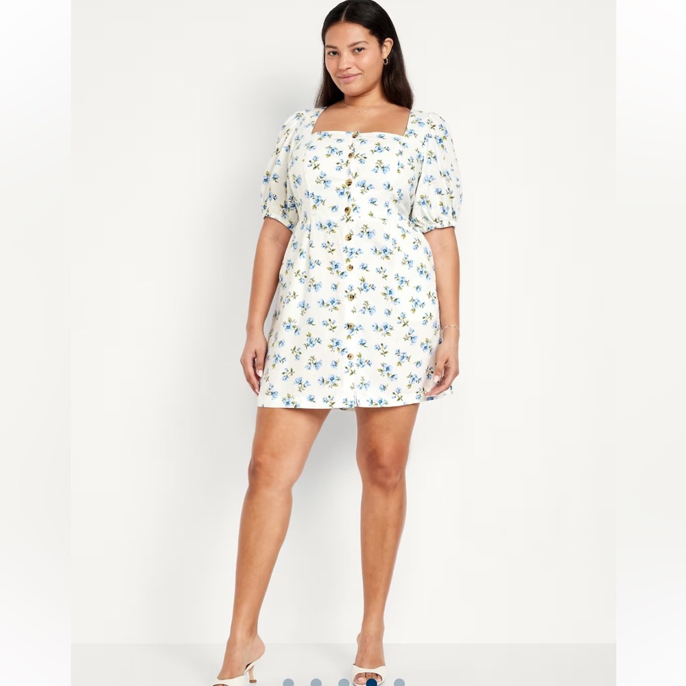 Old Navy White Floral Mini Dress
